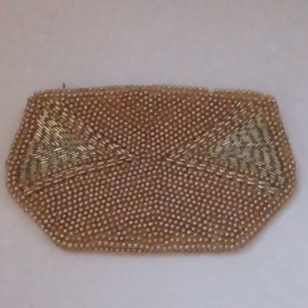 Vintage 1950's pearl and beaded clutch